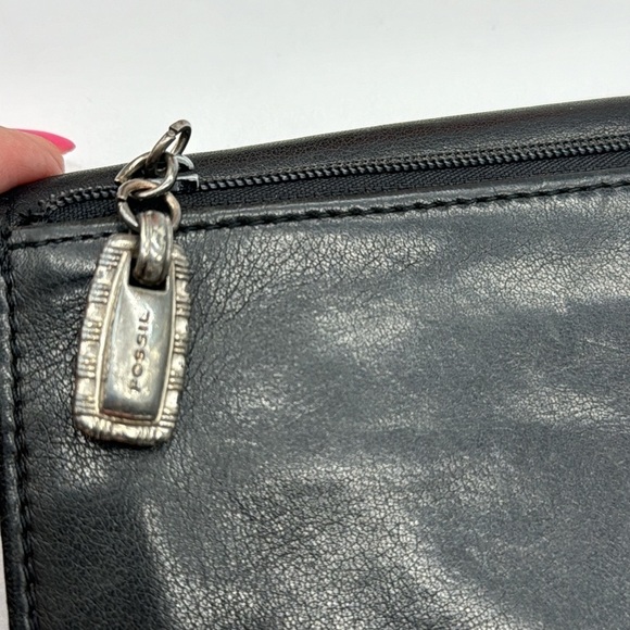 Fossil Black Leather Vintage Standard Size Wallet - Picture 7 of 10